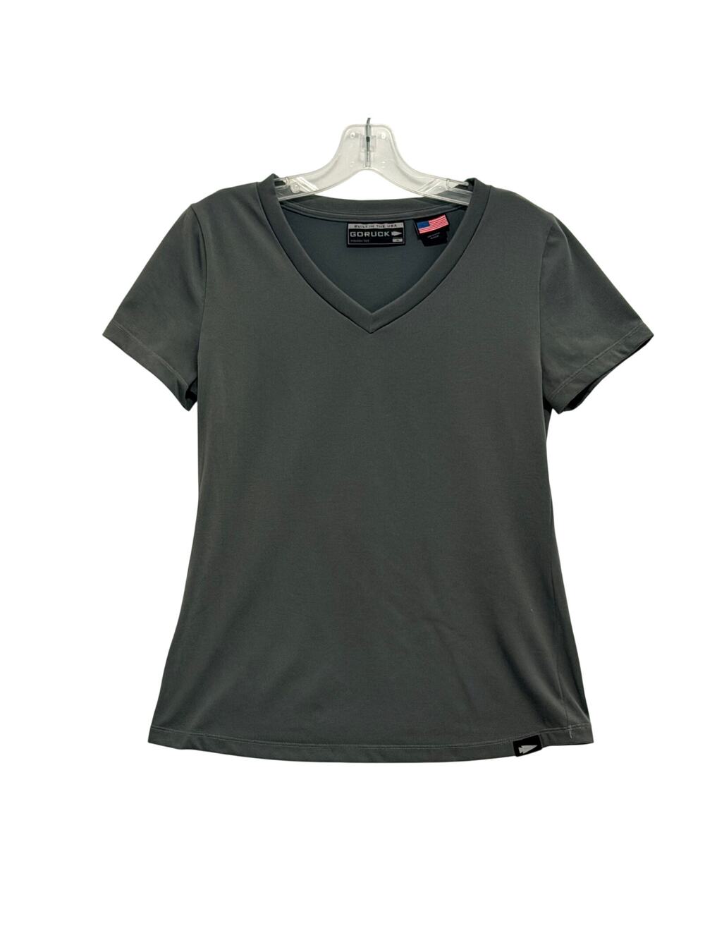 GORUCK Tough Tee Short Sleeve V Neck Gray Womens Medium USA